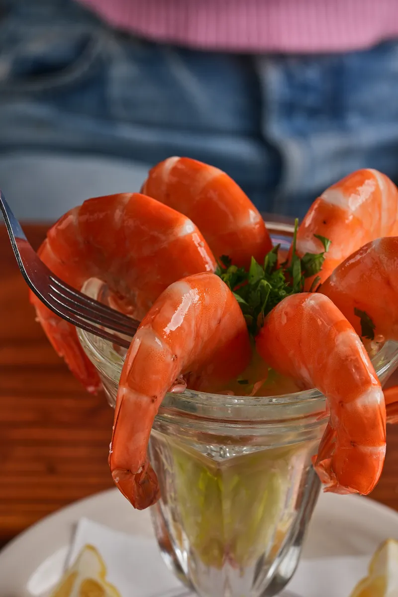 Fresh seafood plated for the table