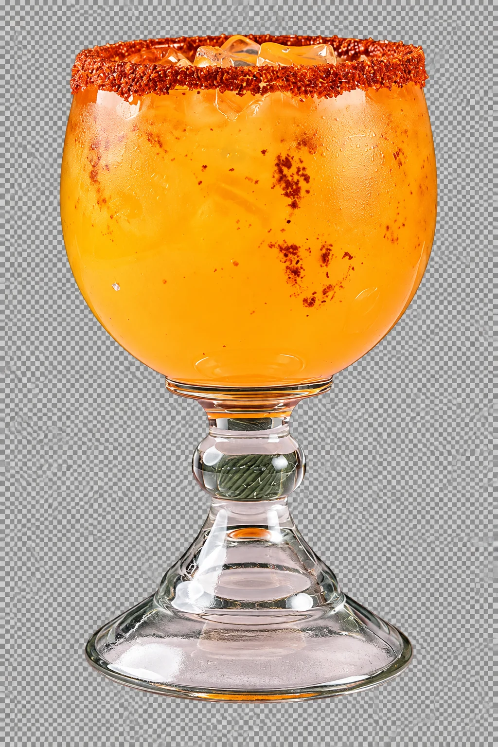 Our mango margarita with a chili-salt rim